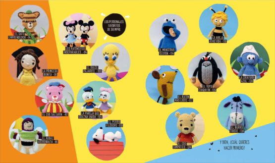 Los Personajes Favoritos de los Niños – 15 muñecos de ganchillo llenos de magia y diversión