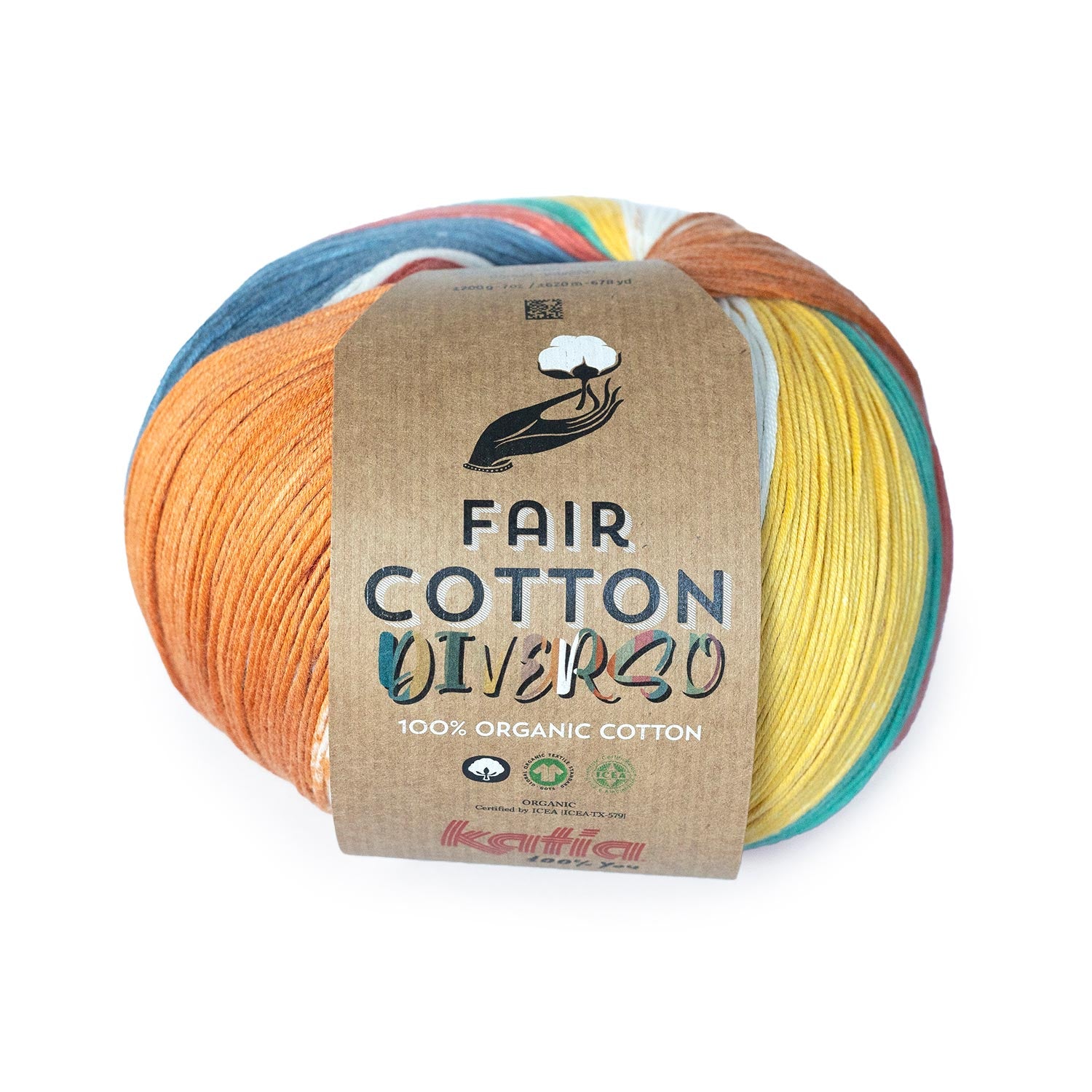 Algodón orgánico multicolor Fair Cotton Diverso Katia