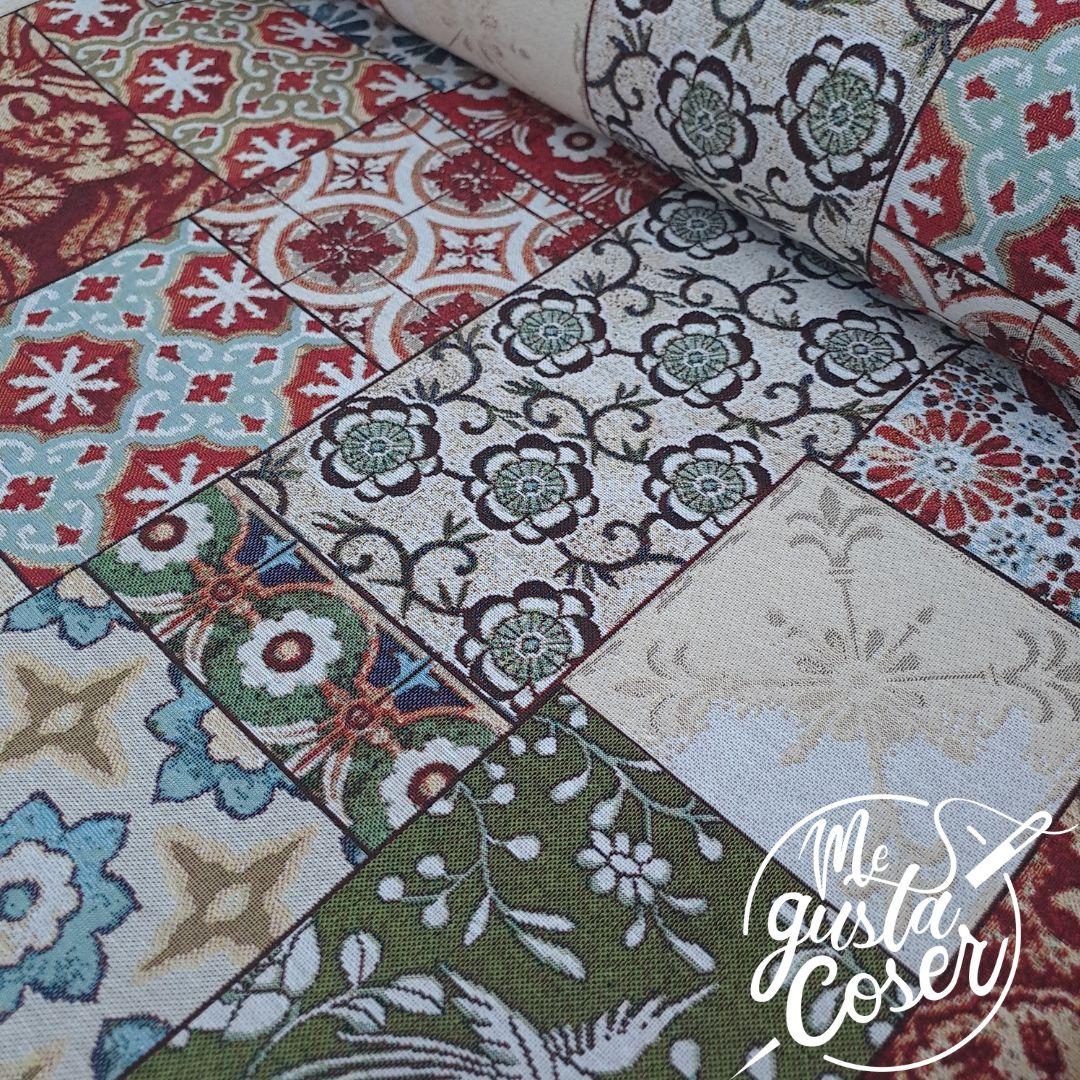 Tejido Jacquard Gobelino Patchwork – Ancho 280 cm