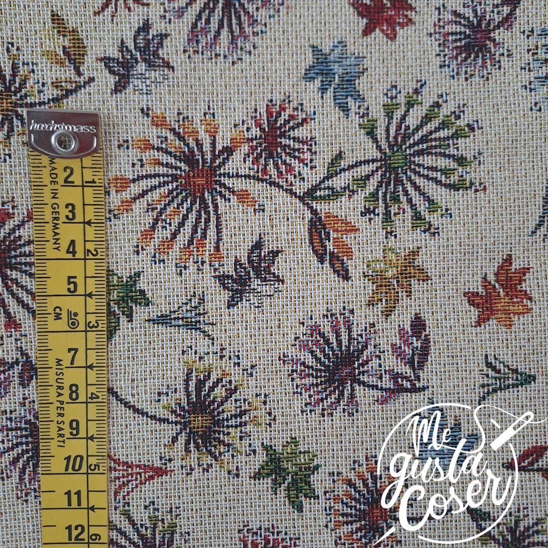 Tejido Jacquard Gobelino Flor – Ancho 280 cm