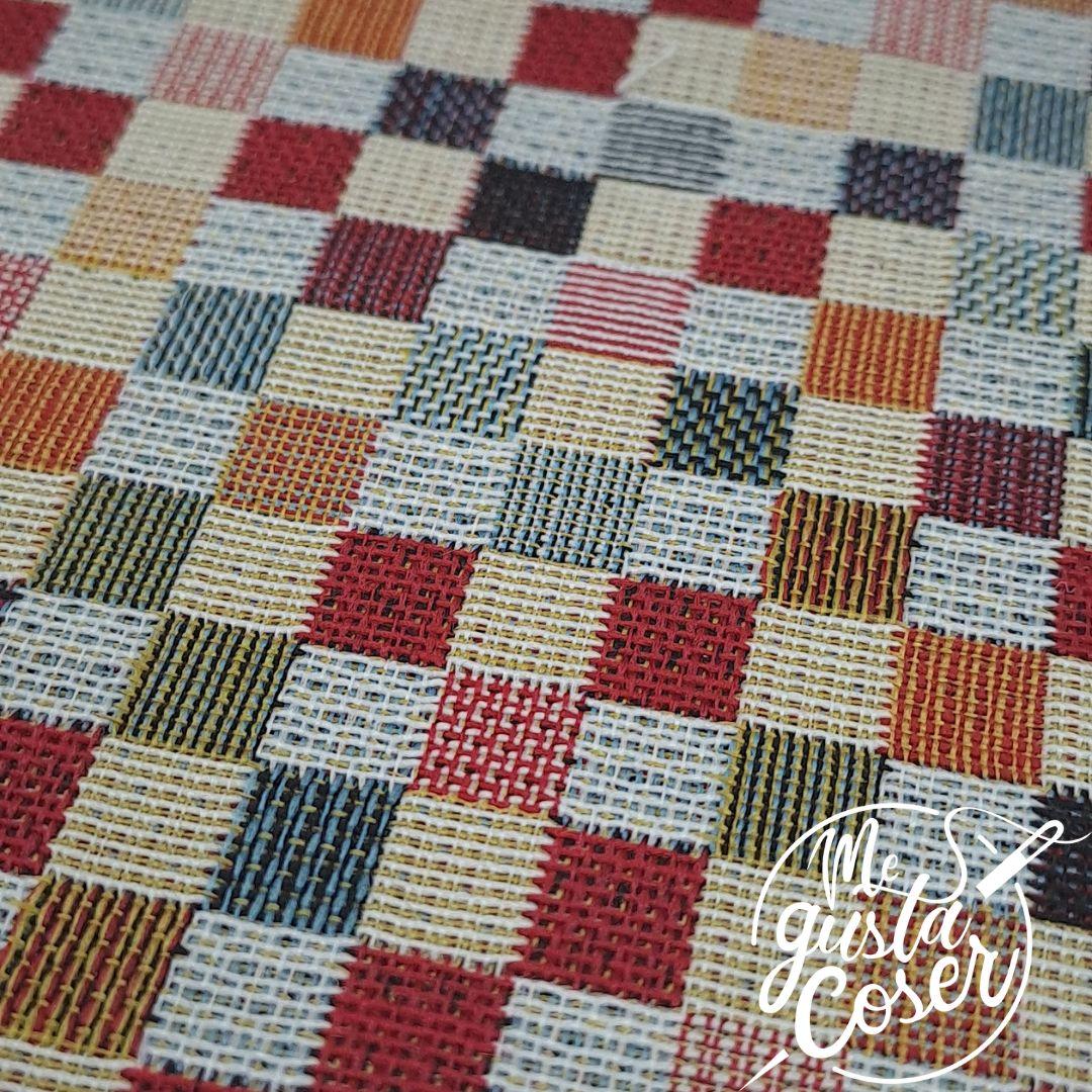 Tejido Jacquard Gobelino Cuadritos – Ancho 280 cm
