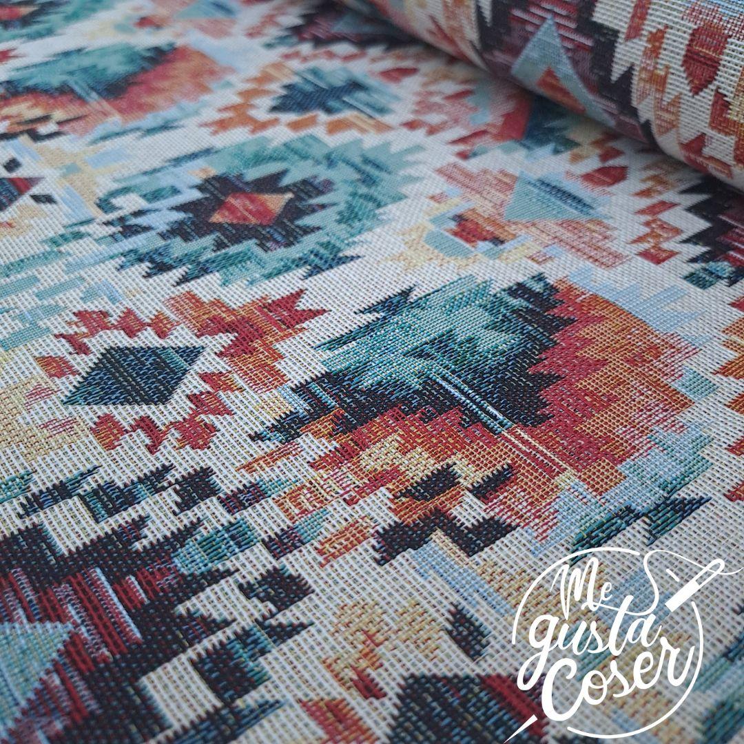Tejido Jacquard Gobelino Etnico – Ancho 280 cm