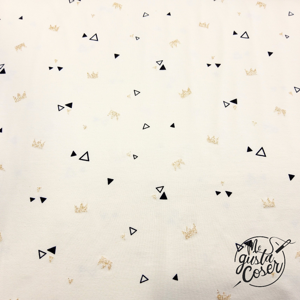 Tela Jersey Katia Penguins Gold Crowns