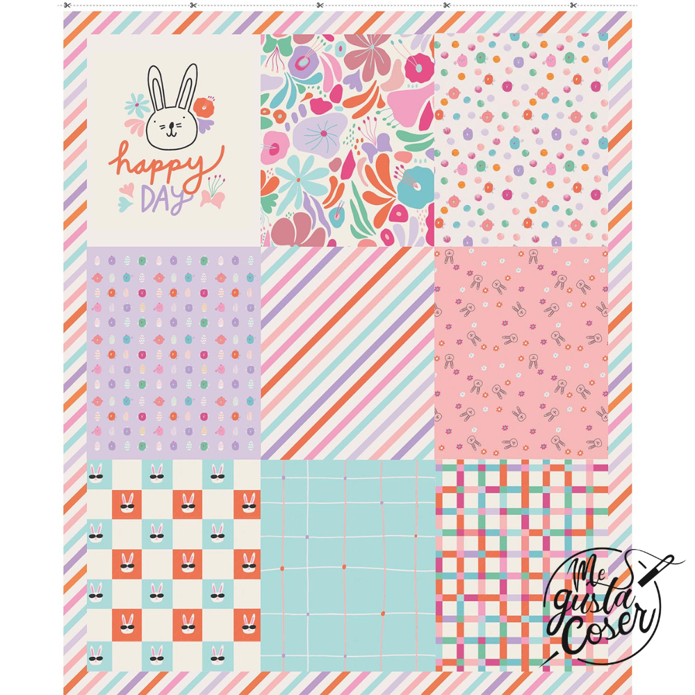 Panel conejito de Pascua de Katia Fabrics