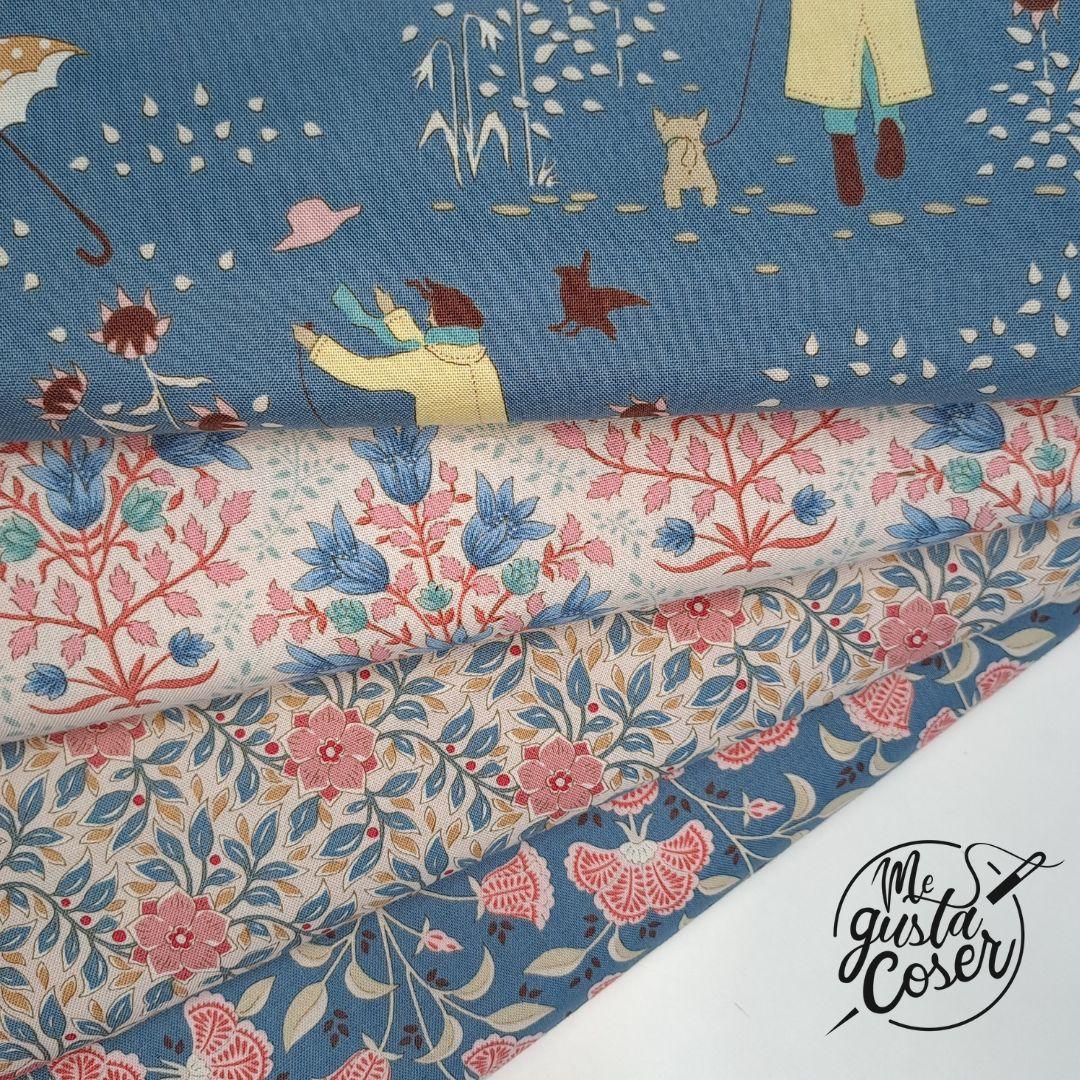 Tela Tilda Patch Windy Days Stormy Blue