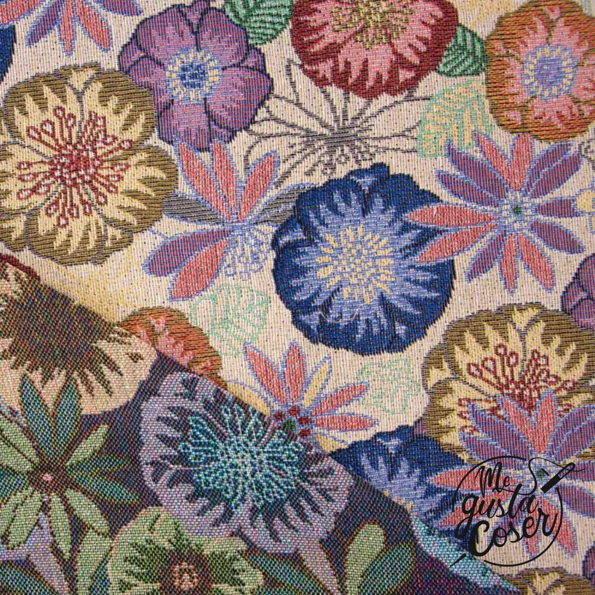 Tela jacquard floral étnica Flowers Jacquard de Katia