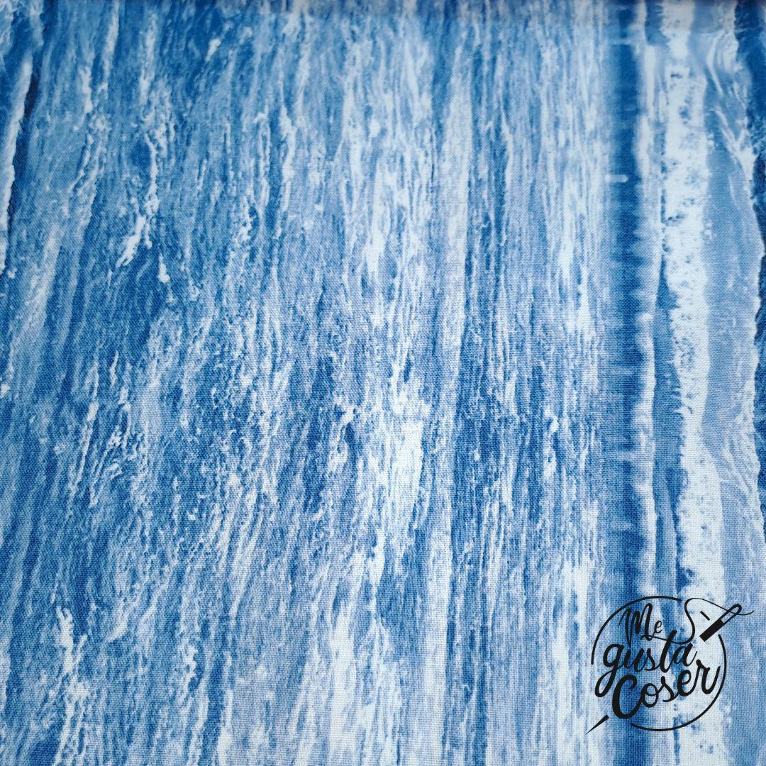 Tela patchwork Danscapes olas de mar