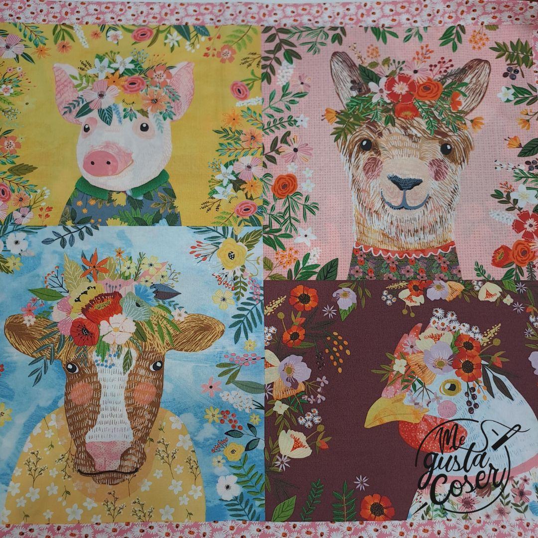 Tela patchwork Mia Charro Farm Friend PANEL