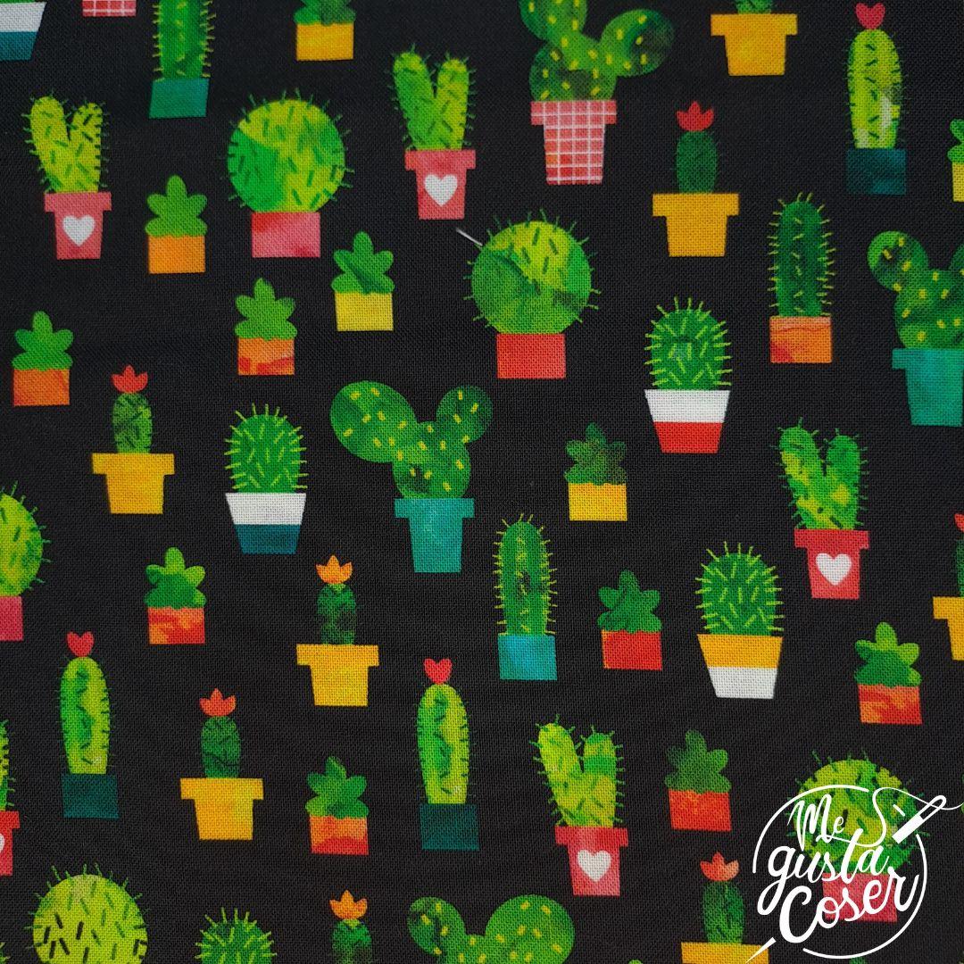 Tela patchwork RK Chili smiles Macetas y cactus