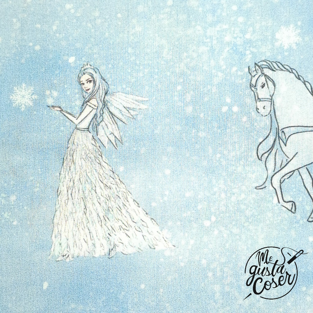 Tela popelin algodón estampado Snow Queen