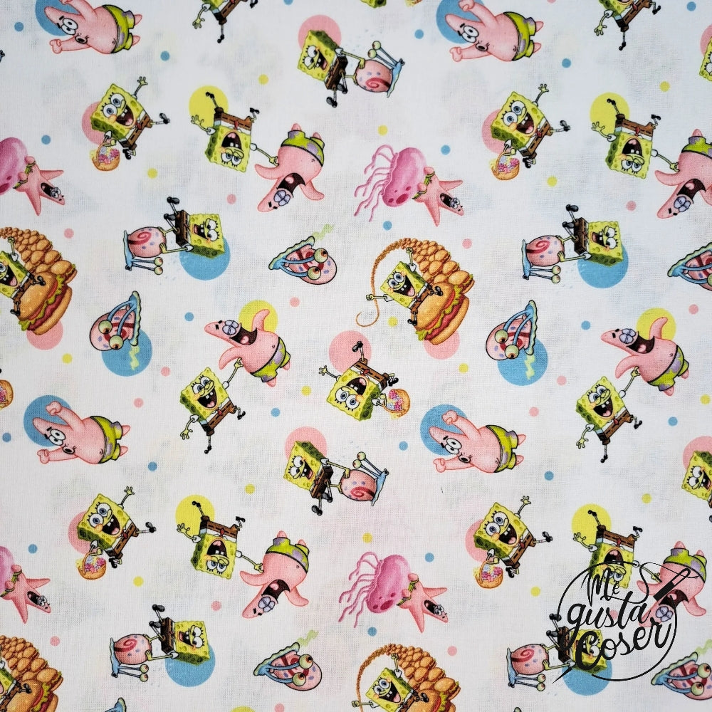Tela popelín Bob Esponja