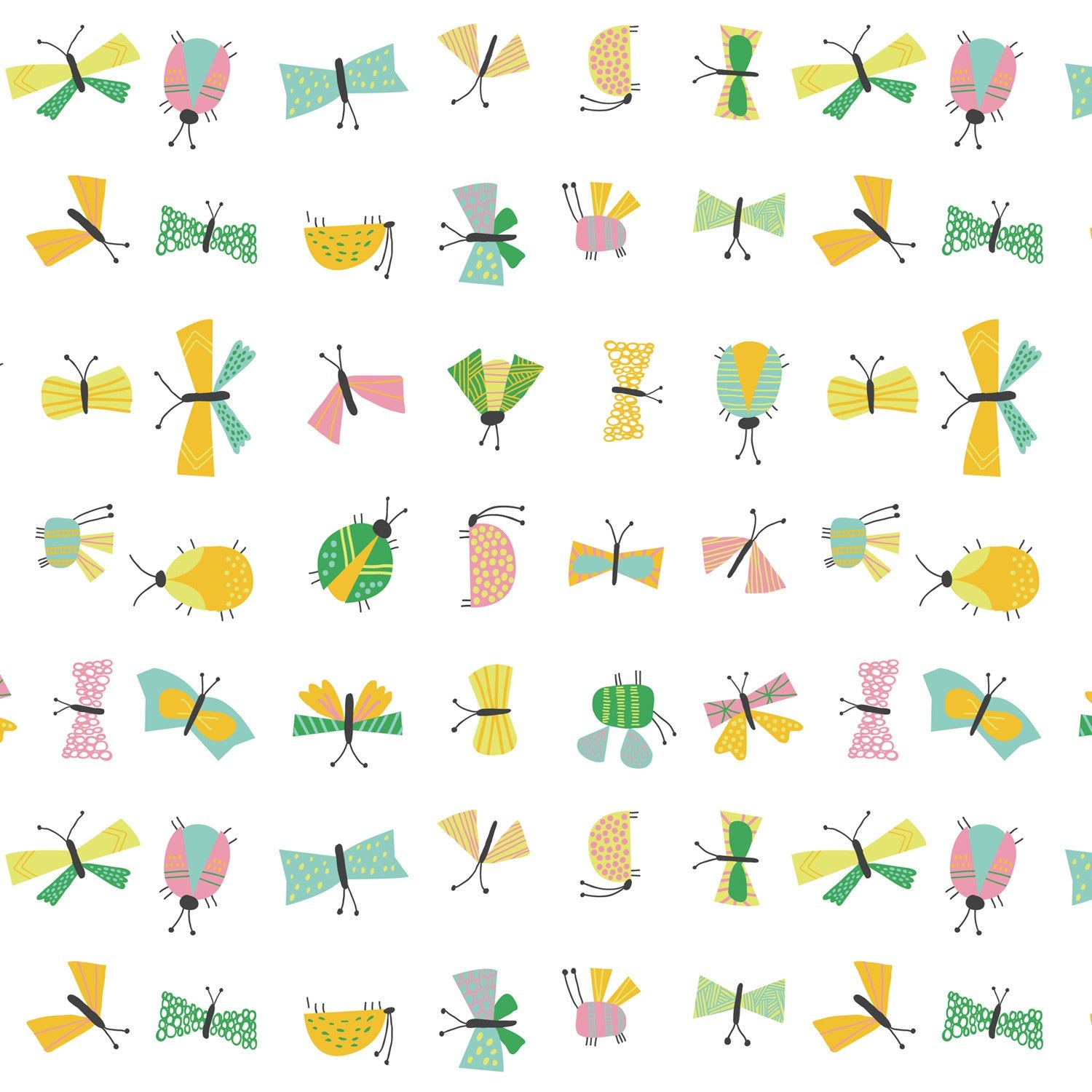 Tela Popelin Camp Butterflies