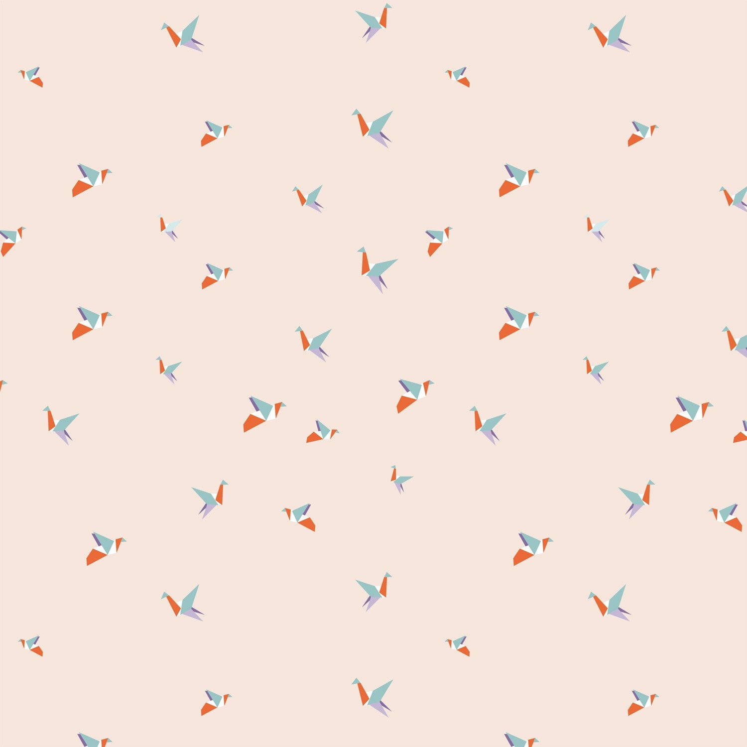 Tela Popelin Paper Bird