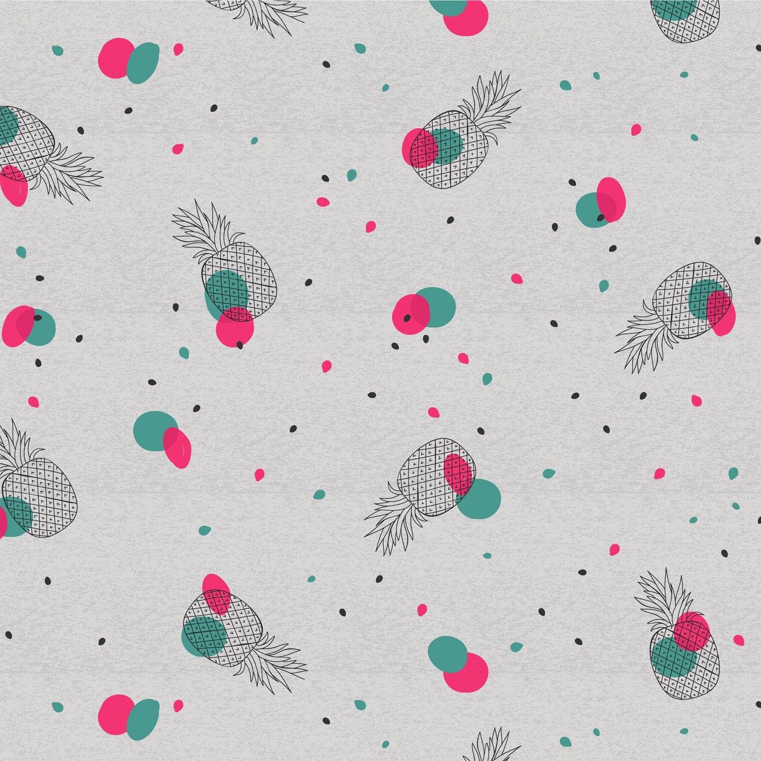 Tela Jersey Arty Pineapple