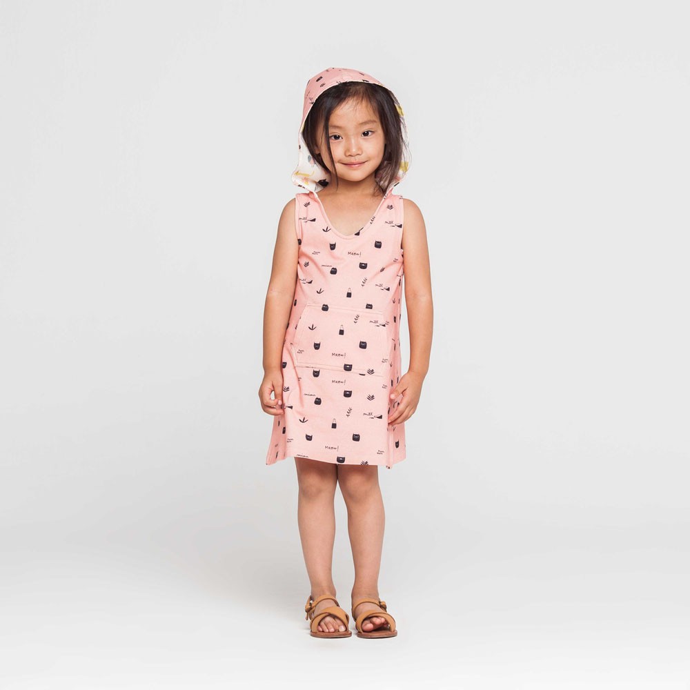 Tela Jersey Pink Milk Meow