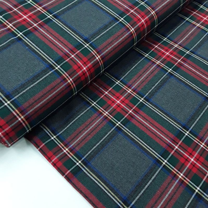 Gray tartan fabric