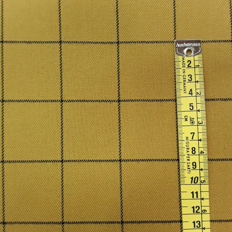 Mustard plaid fabric 9156