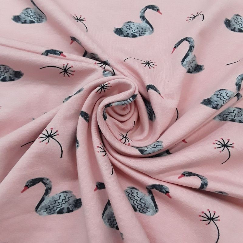 Punto jersey cisne rosa