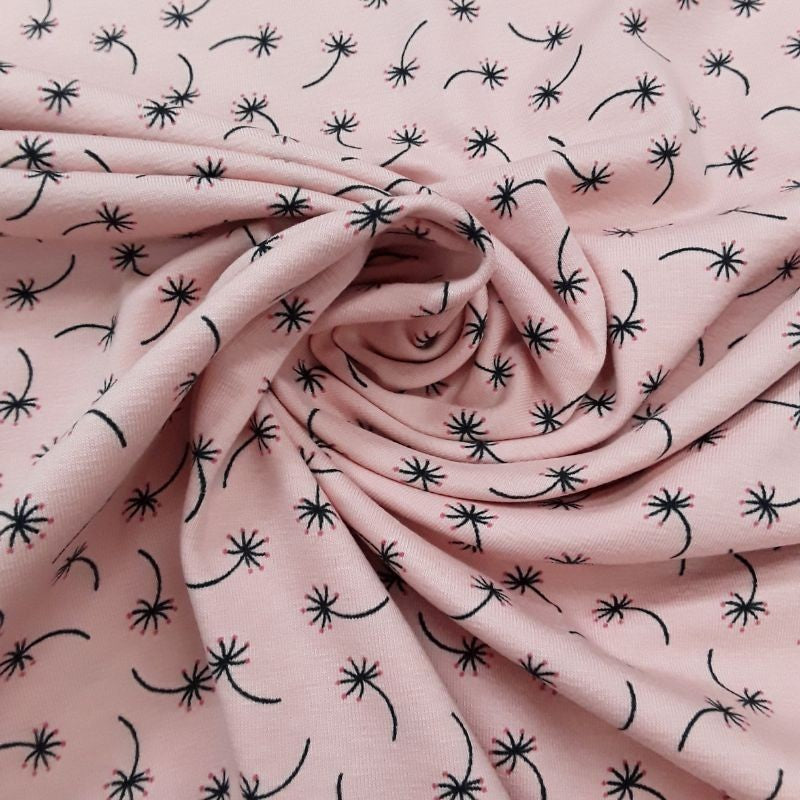 Punto jersey diente de león rosa