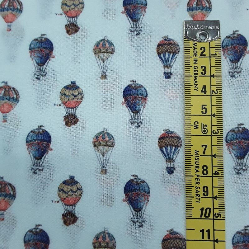 Tela voile de algodón con globos aerostáticos