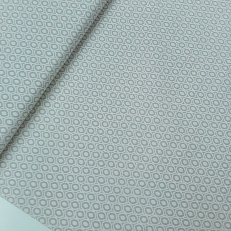 Tela Popelin geométrico camel