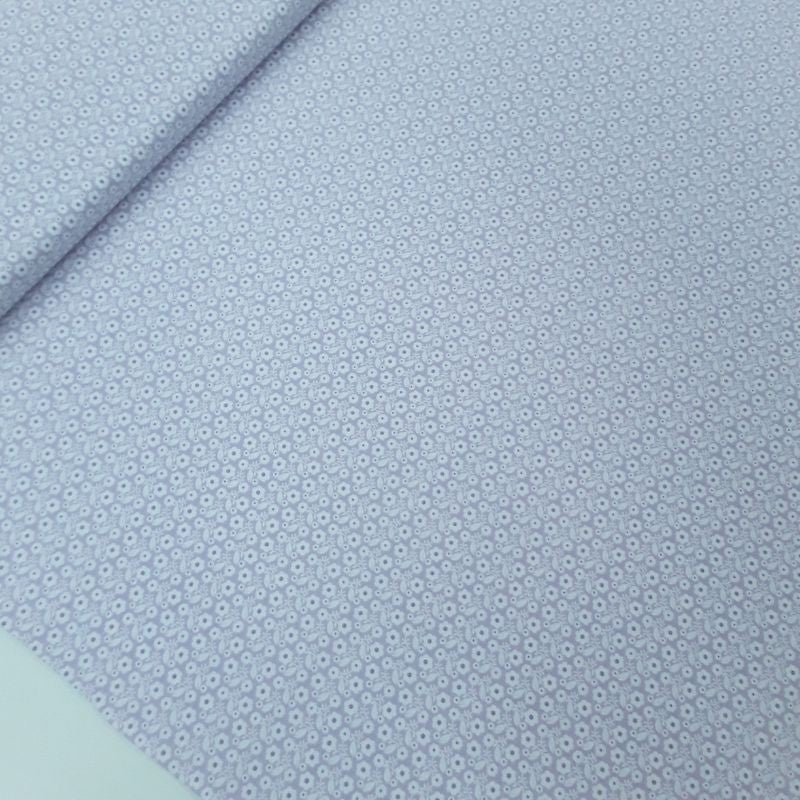 Tela Popelin flores fondo malva