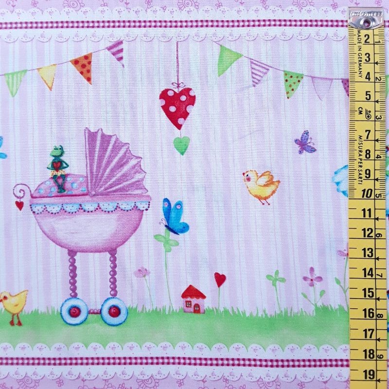 Tela patchwork cenefa bebé