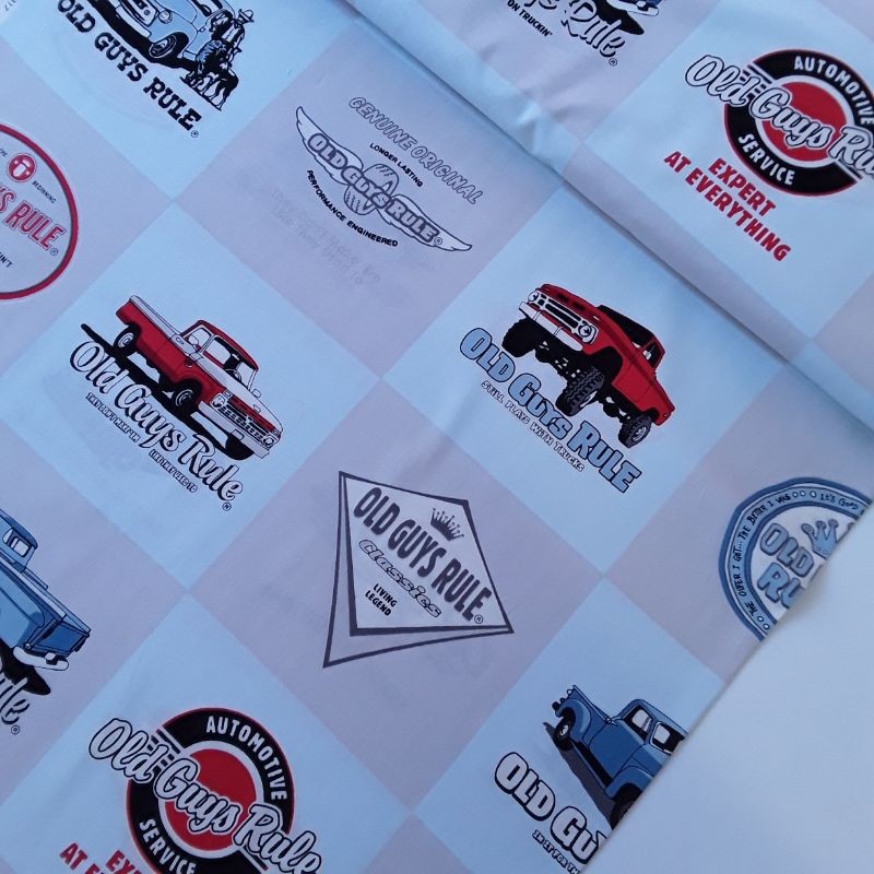 Tela patchwork coches retro
