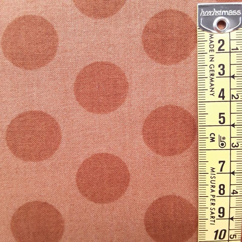 Tela patchwork Lunares marrón