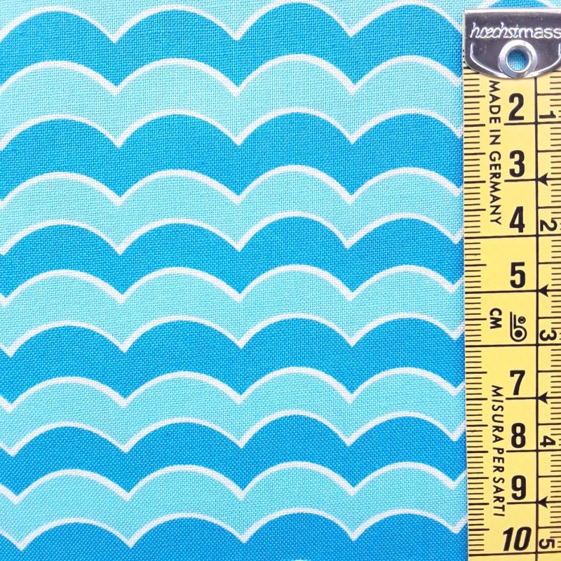 Tela patchwork Mar en olas
