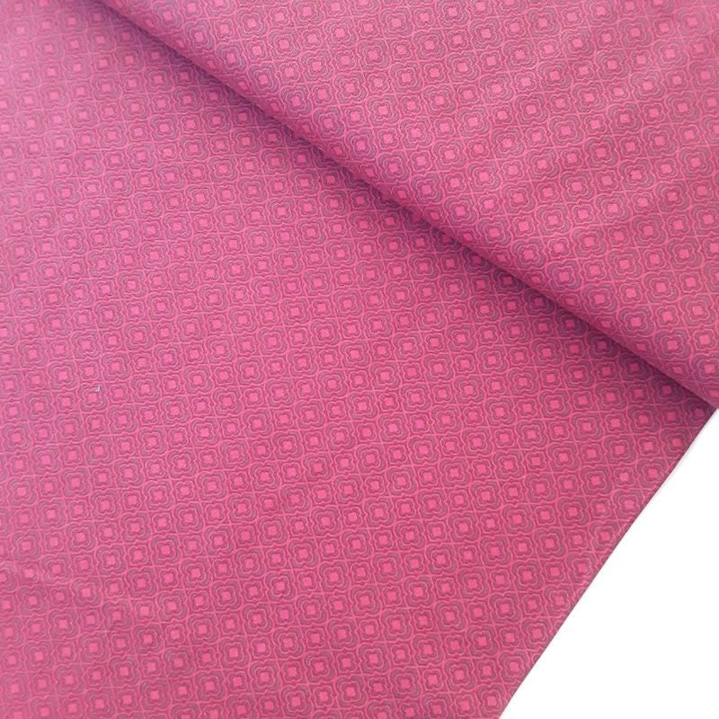 Tela patchwork geometric granate