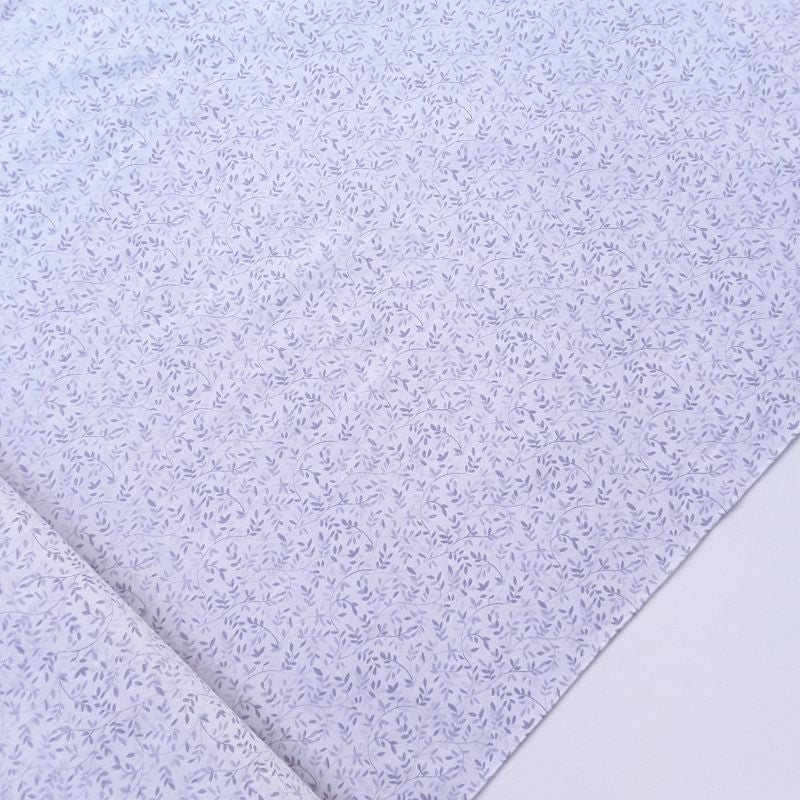 Tela patchwork hojitas gris