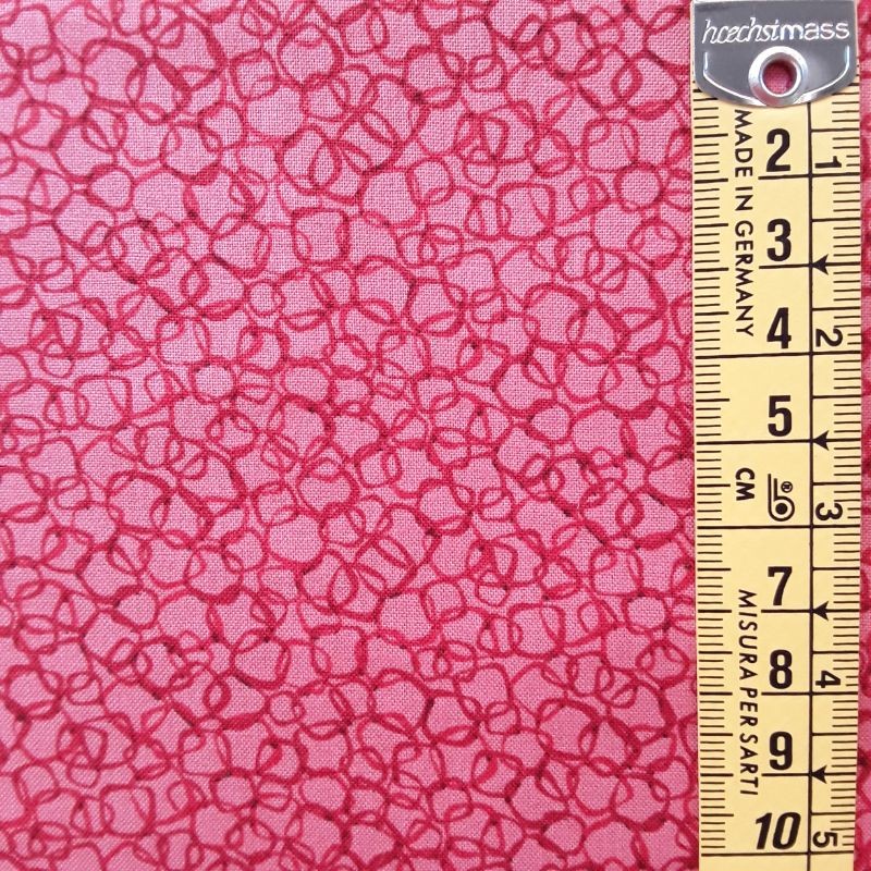 Tela patchwork burbujas rojo
