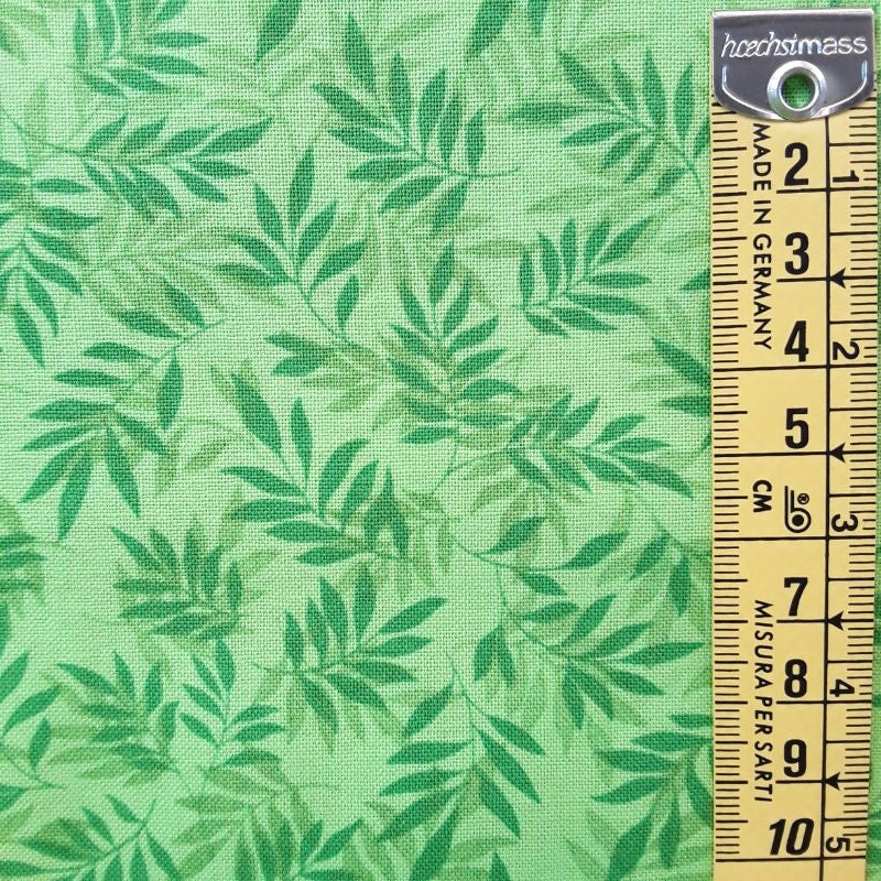 Tela patchwork tropical verde