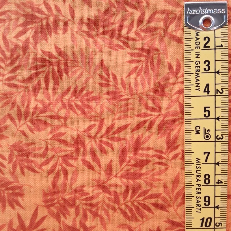 Tela patchwork tropical naranja