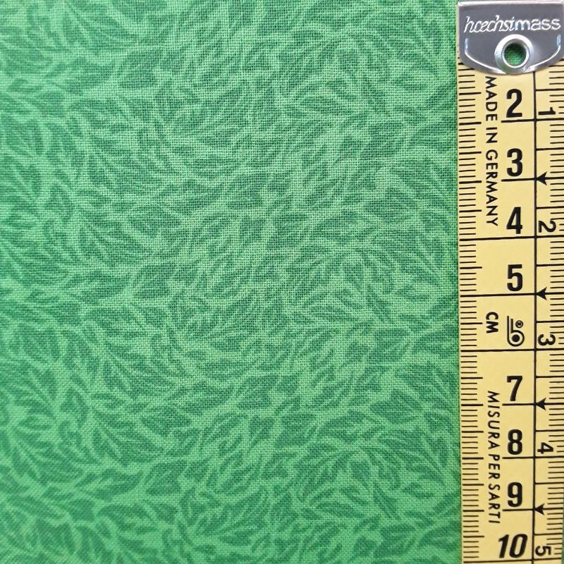Tela patchwork hojas verde manzana