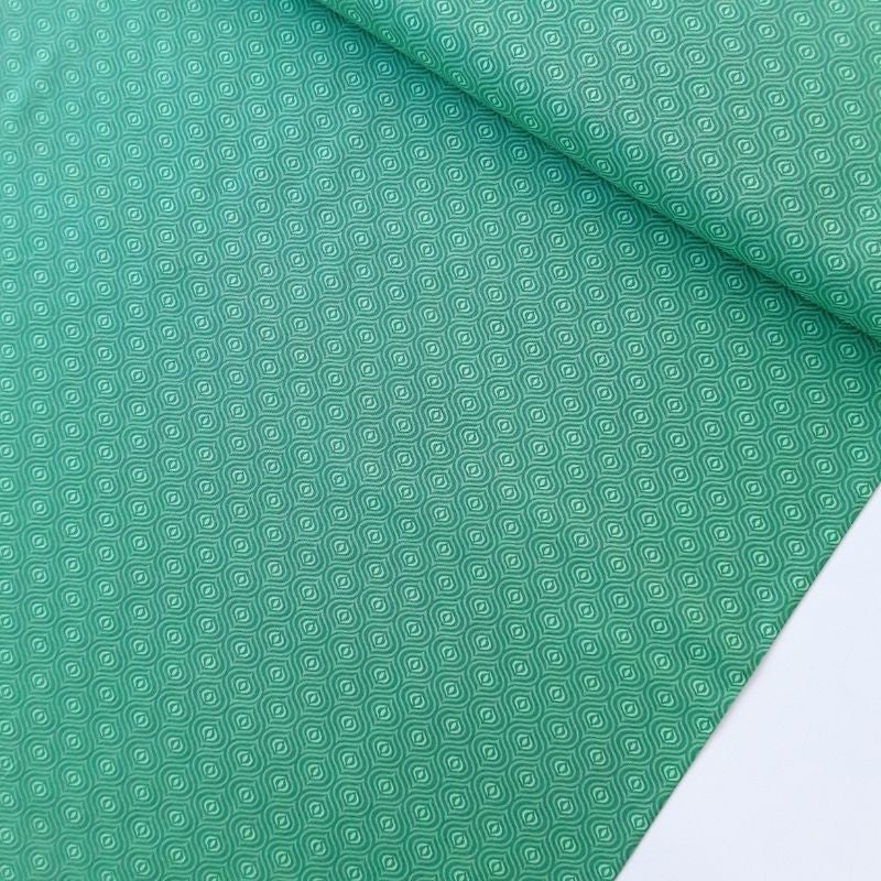 Tela patchwork ondas verde