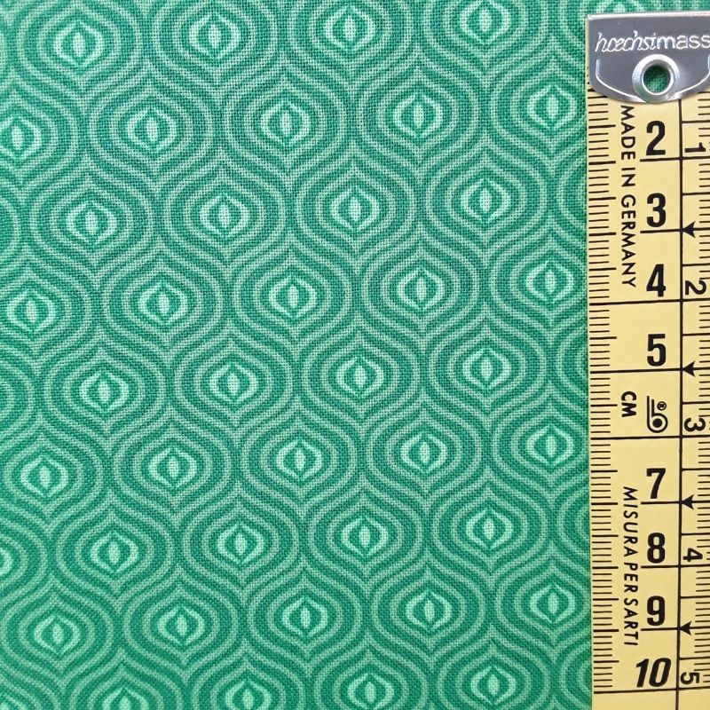 Tela patchwork ondas verde