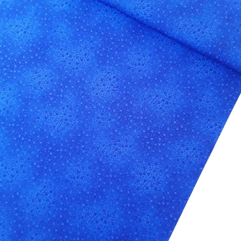 Tela patchwork floral tonos azules