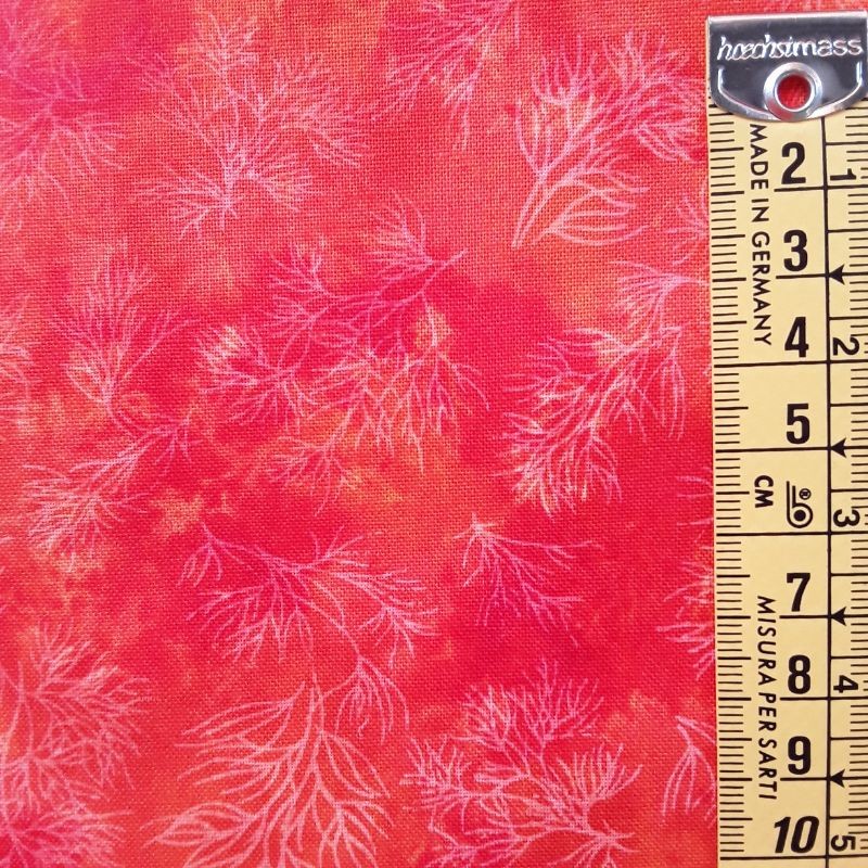 Tela patchwork ramas 2 tonos naranjas