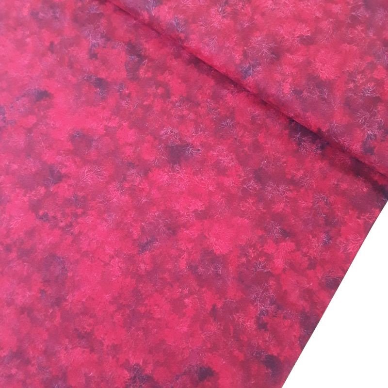 Tela patchwork ramas 2 tonos rojos