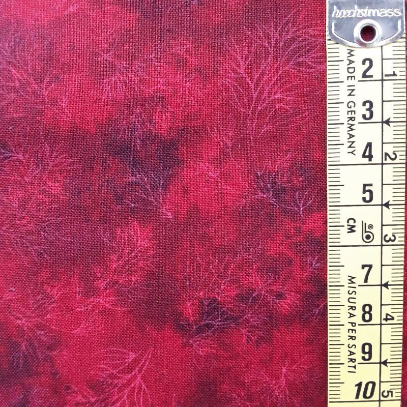 Tela patchwork ramas 2 tonos rojos