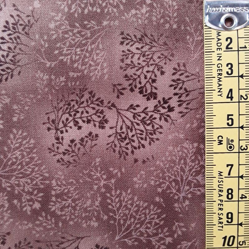 Tela patchwork ramas tonos marrones