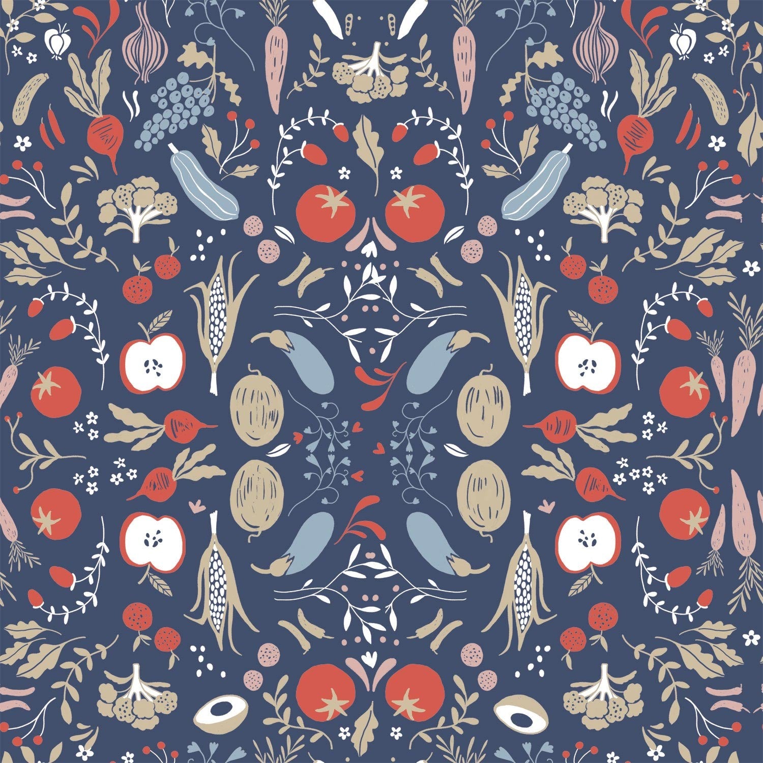 Tela sudadera Garden Vegetables