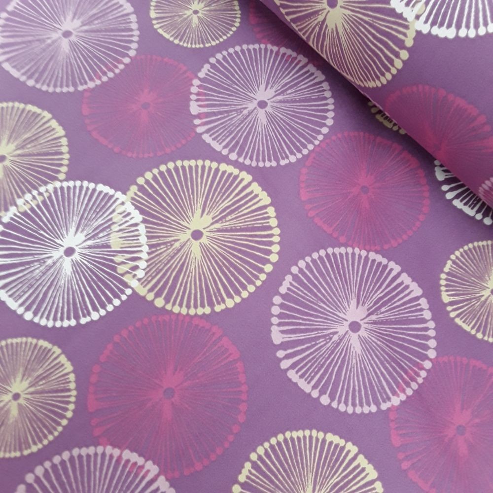 Loneta geometric morado 280cm oferta