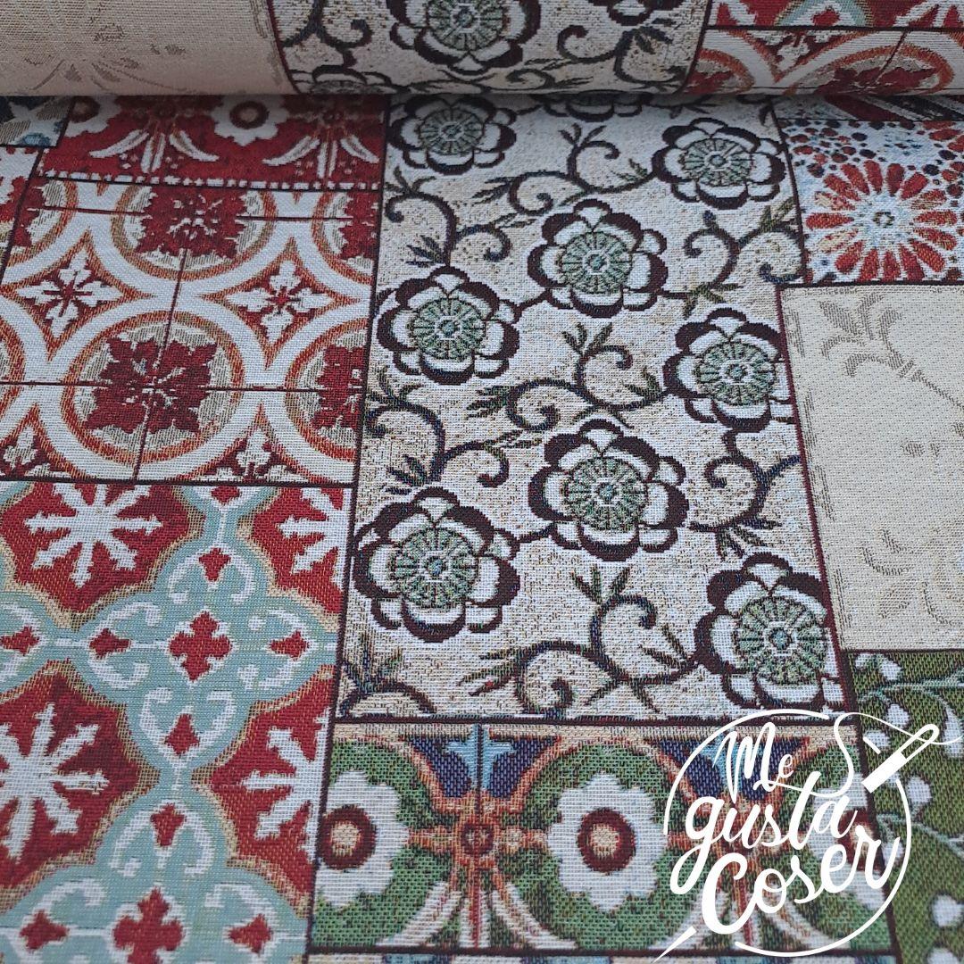 Tejido Jacquard Gobelino Patchwork – Ancho 280 cm