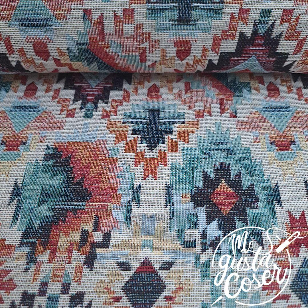 Tejido Jacquard Gobelino Etnico – Ancho 280 cm