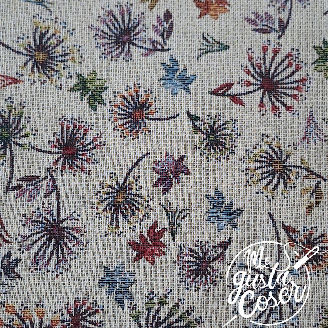 Tejido Jacquard Gobelino Flor – Ancho 280 cm