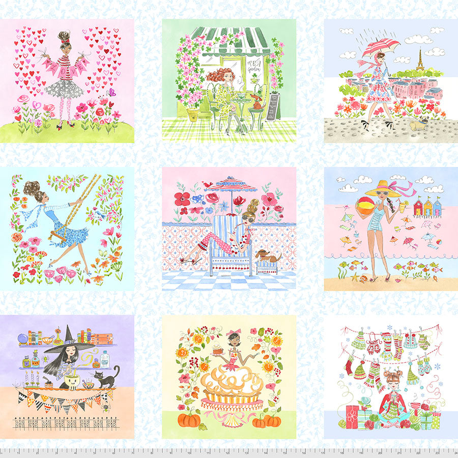 Tela patchwork Calendar Girls