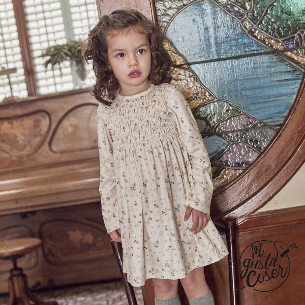 Tela de punto afelpada floral Jersey Brushed Embroidery Travel de Katia